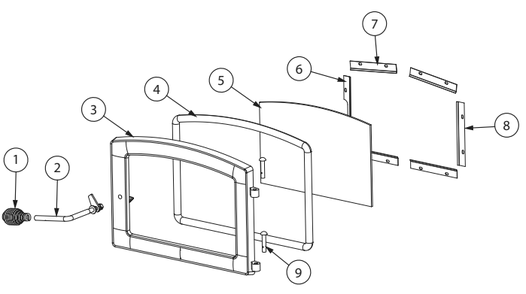 Repair Parts 3 Diagram and Parts List for TR007E  US Stove Company Heating Stove